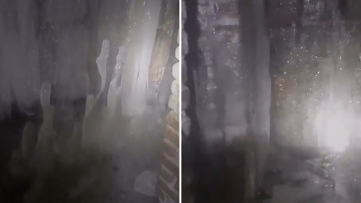 В Магнитогорске подвал жилого дома стал ледяной пещерой